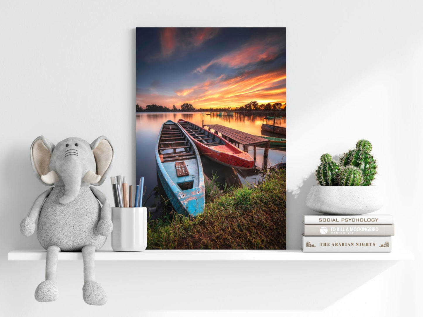 Sunset Lake View Aluminum Print