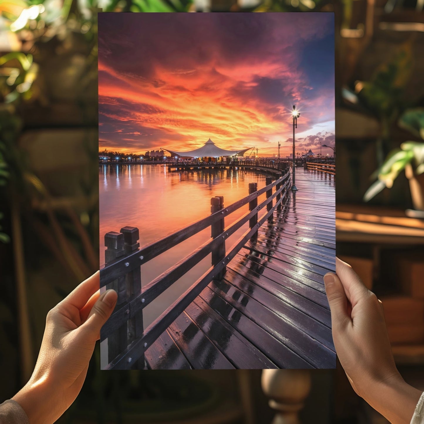 Sunset Lake View Aluminum Print