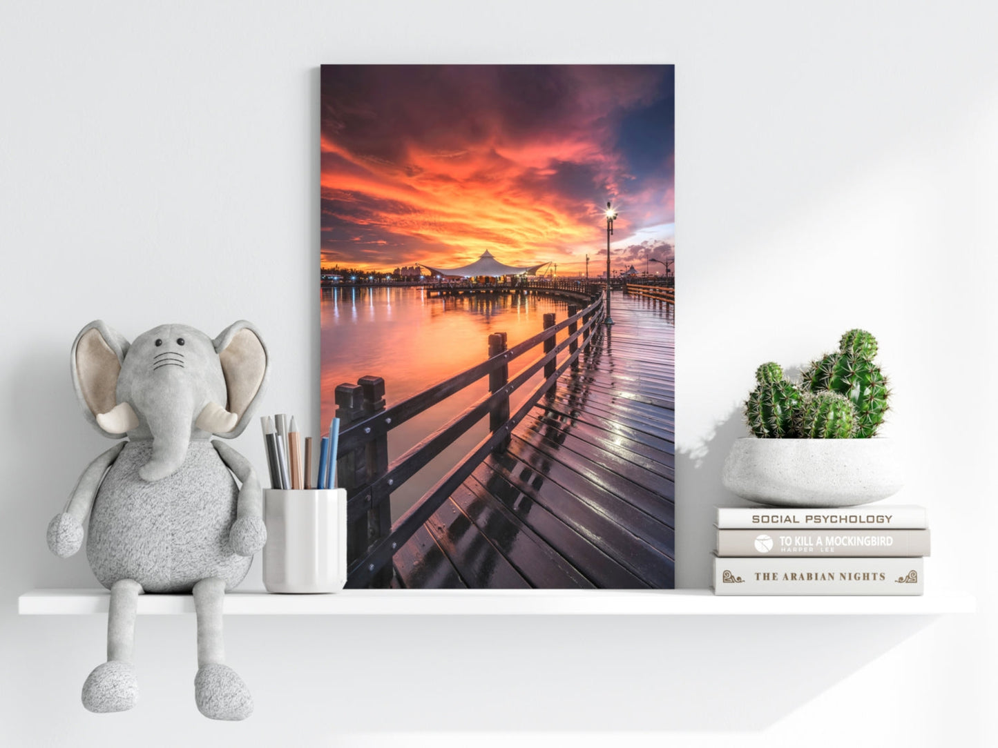 Sunset Lake View Aluminum Print