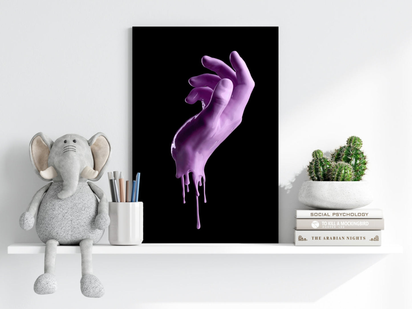 Hand in Paint Aluminum Print