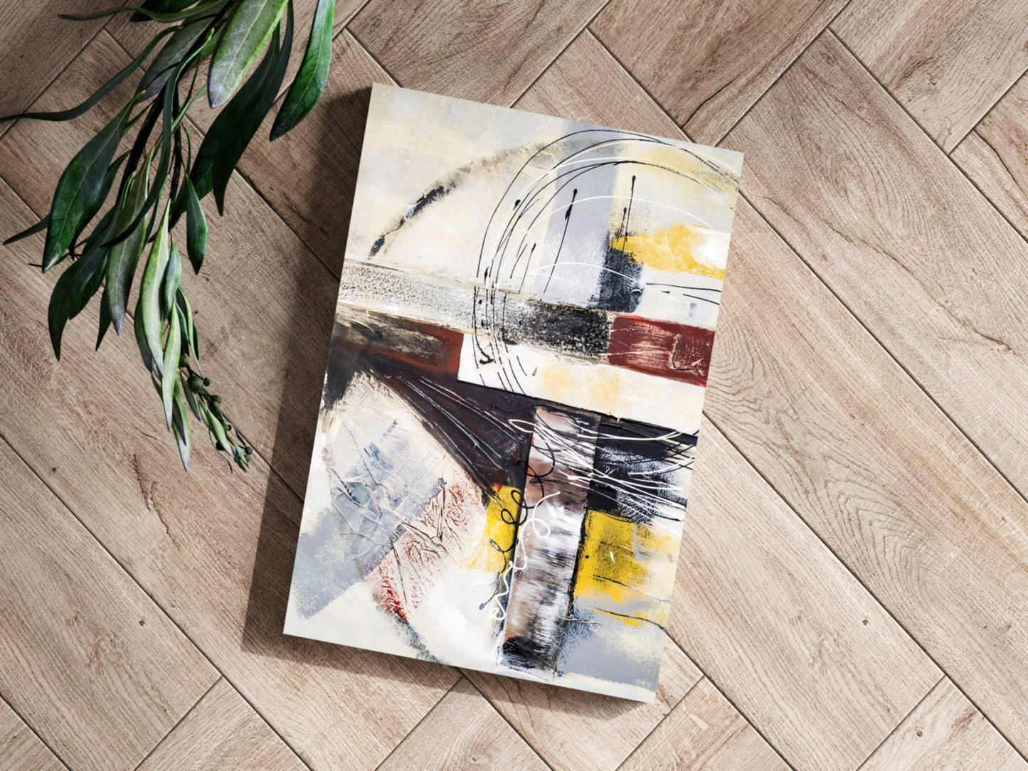 Modern Art Lines V1 Aluminum Print