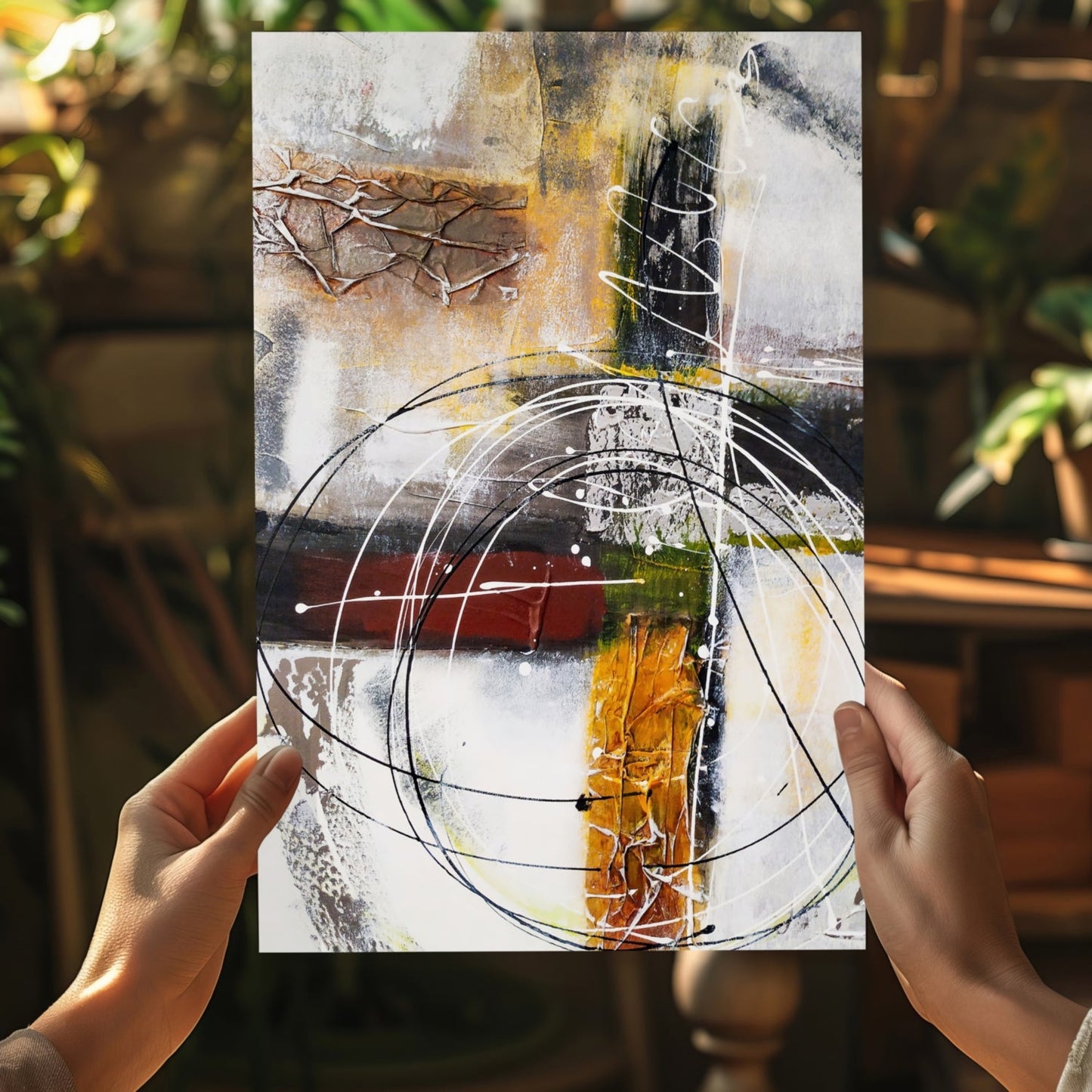 Modern Art Lines V2 Aluminum Print