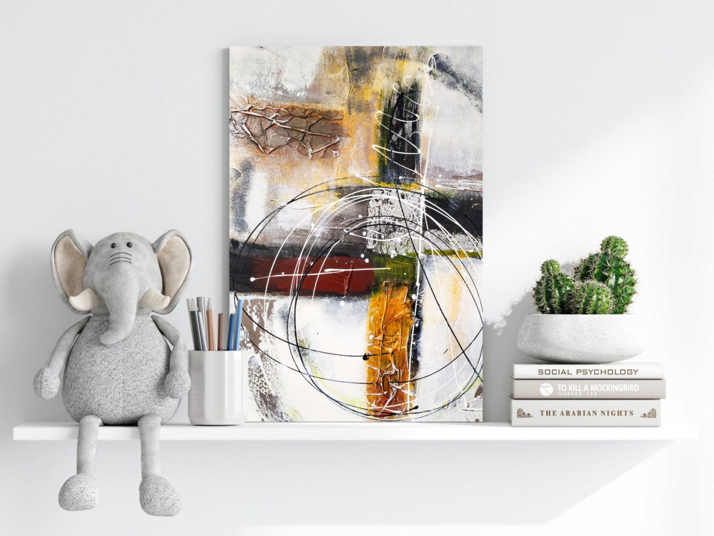 Modern Art Lines V2 Aluminum Print