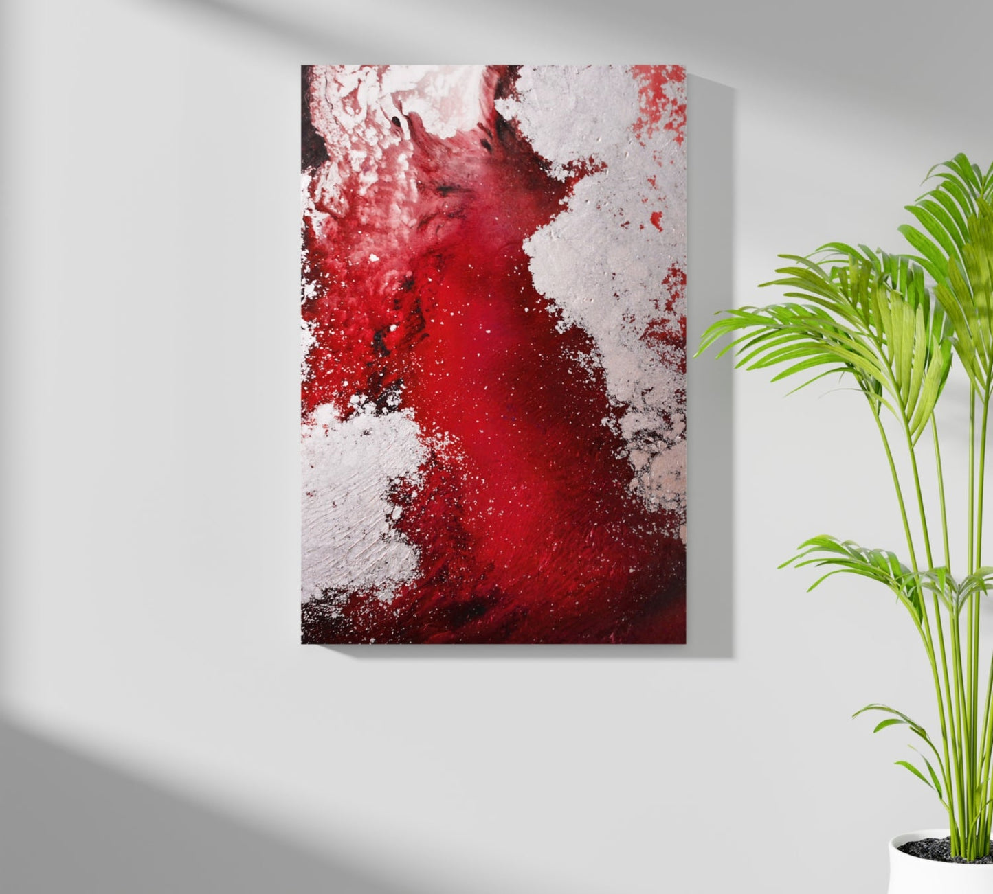 Abstract Paint Red V3 Aluminum Print