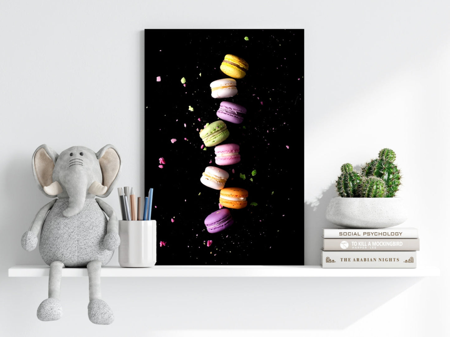 Colorful Macarons Aluminum Print