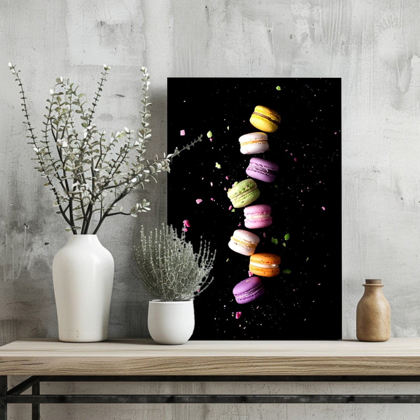 Colorful Macarons Aluminum Print