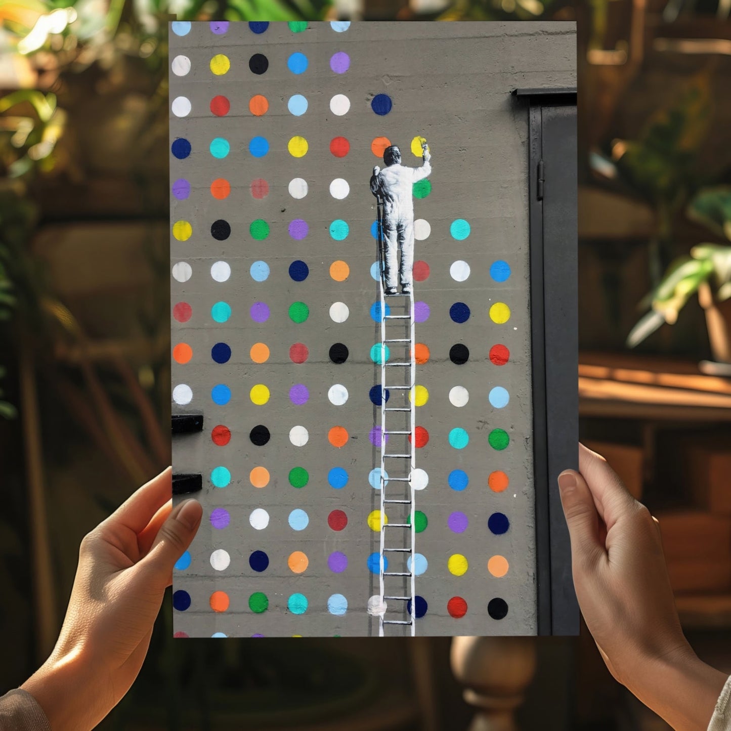 Banksy Dots Aluminum Print