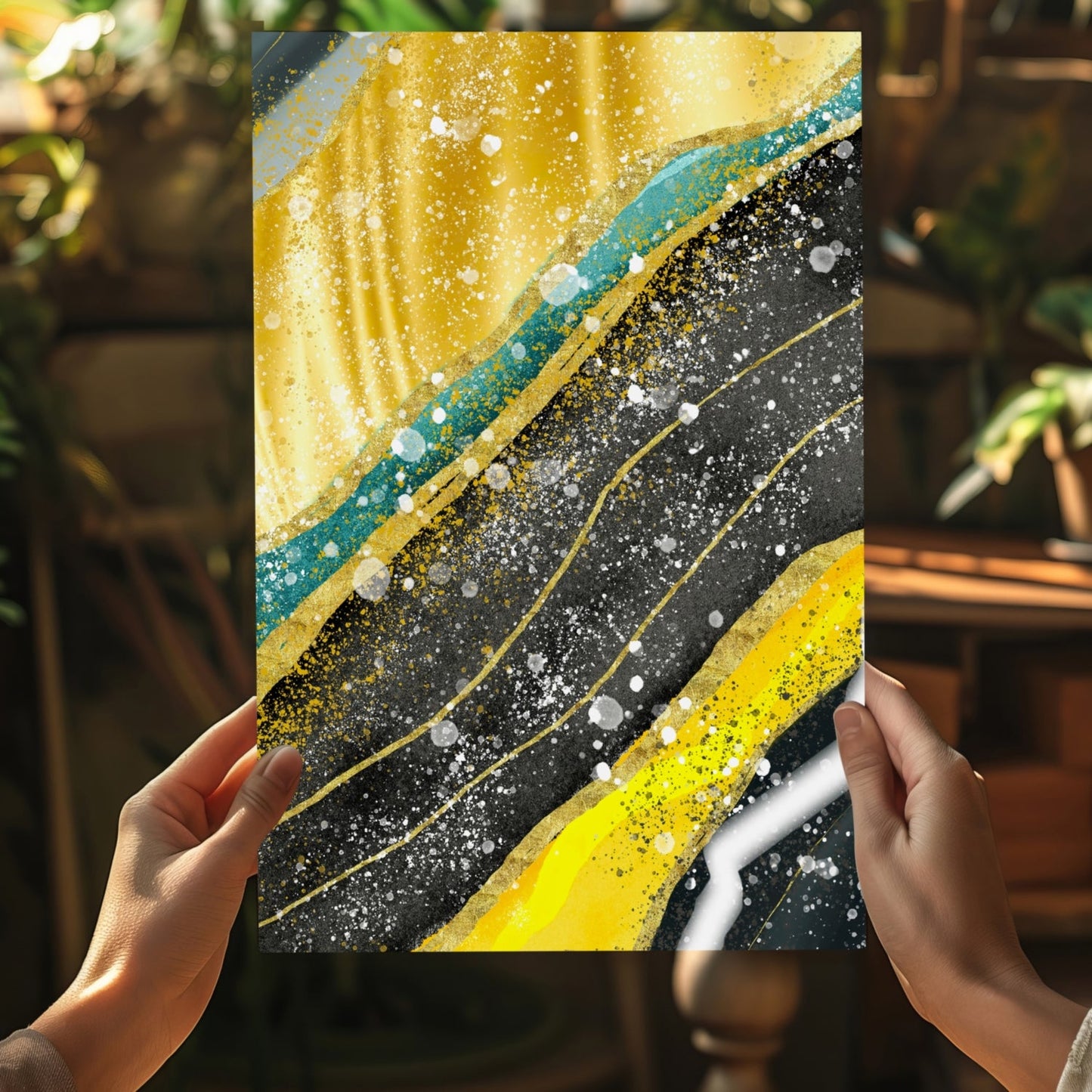 Golden Plates Aluminum Print