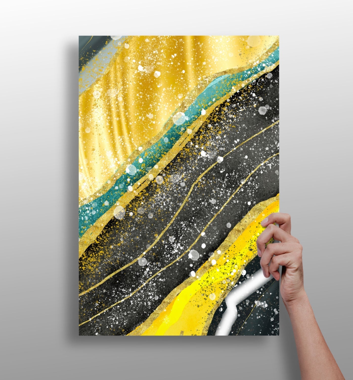 Golden Plates Aluminum Print