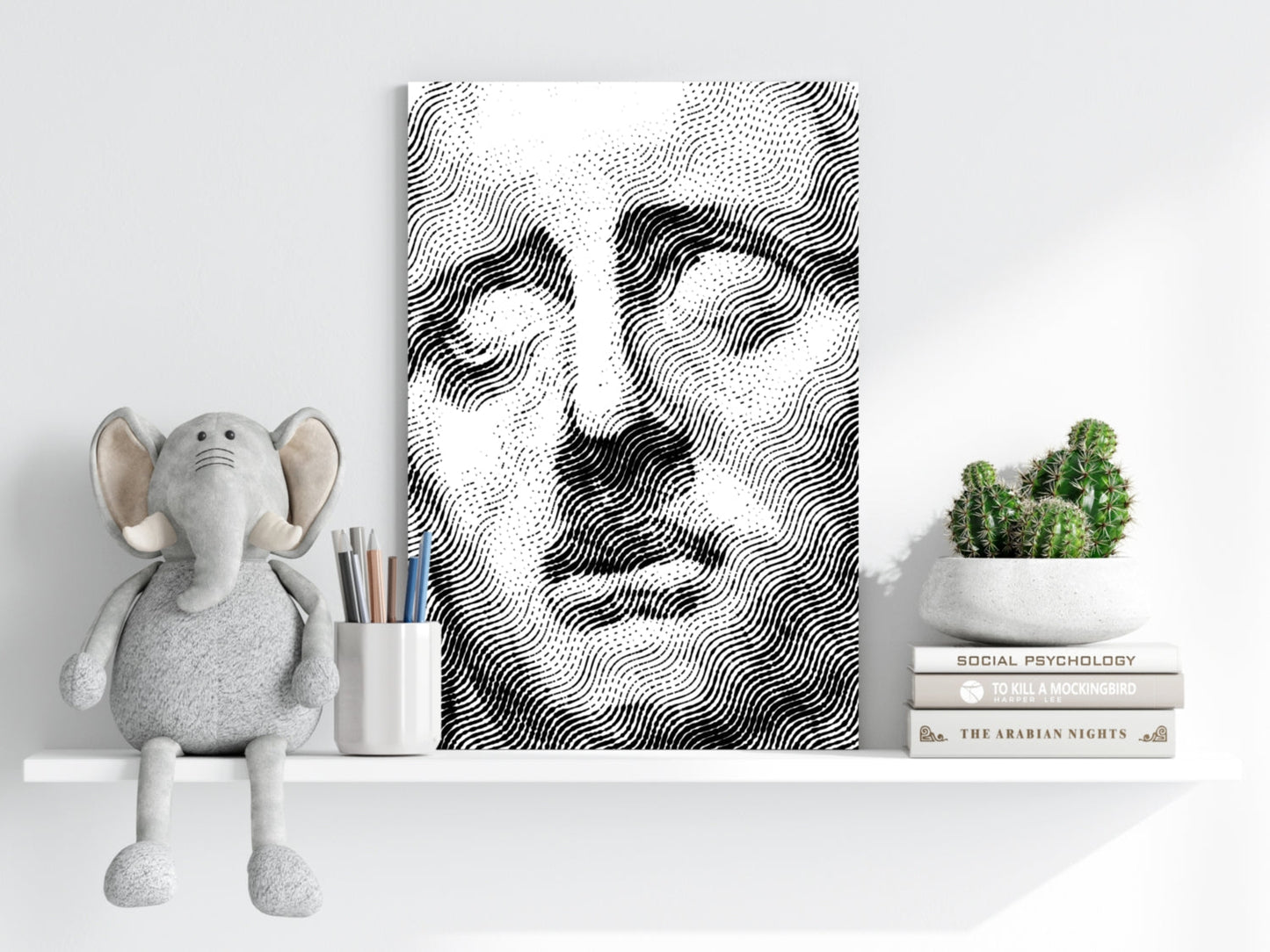 Statue Head Contemporary Aluminum Print