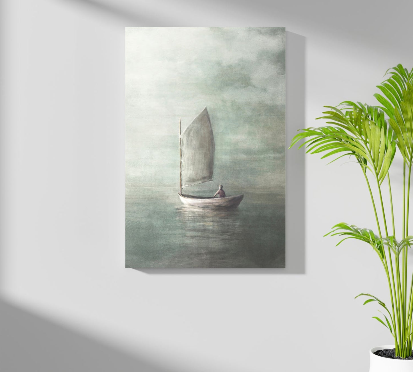 Sail in Mist Aluminum Print