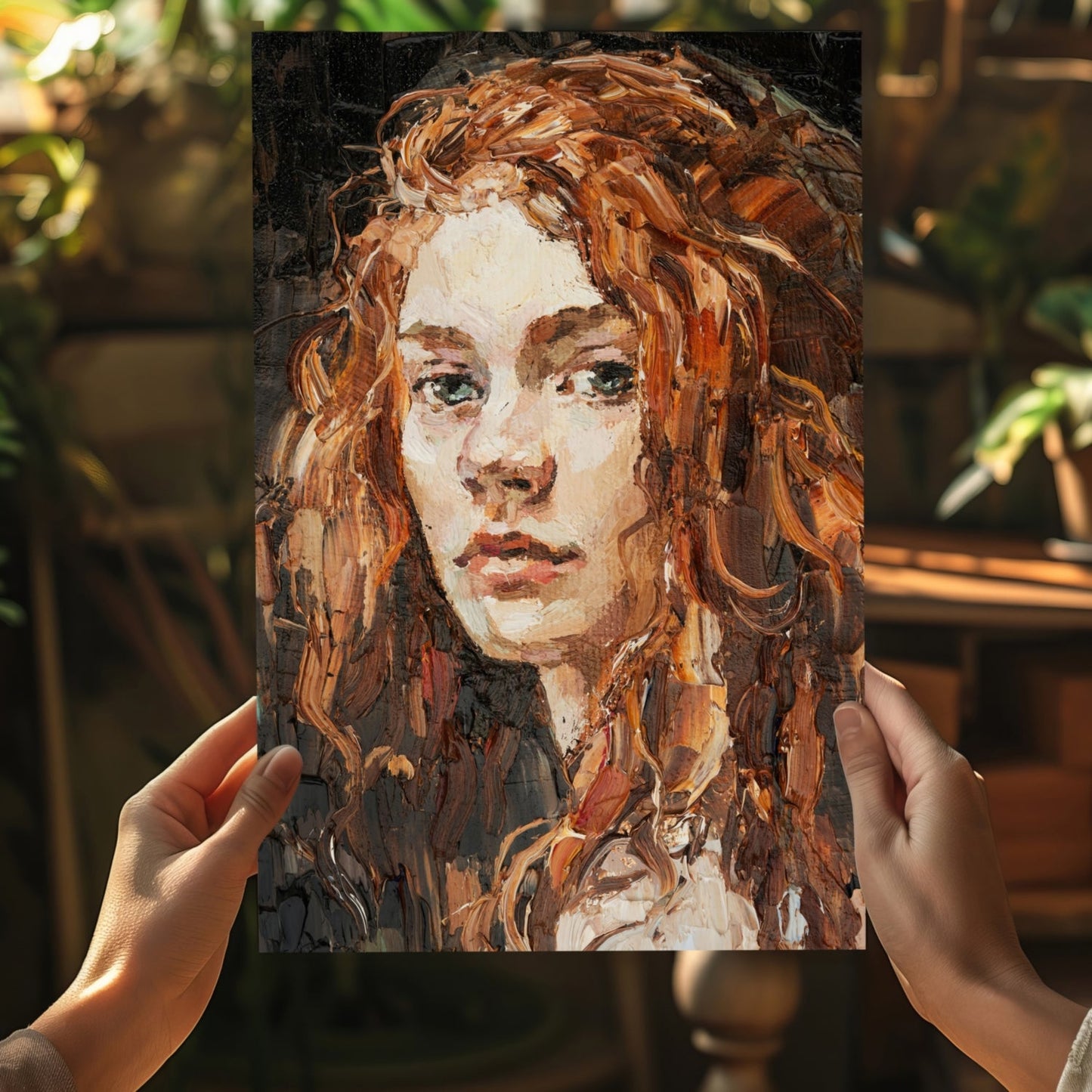 Young Woman Portrait Aluminum Print