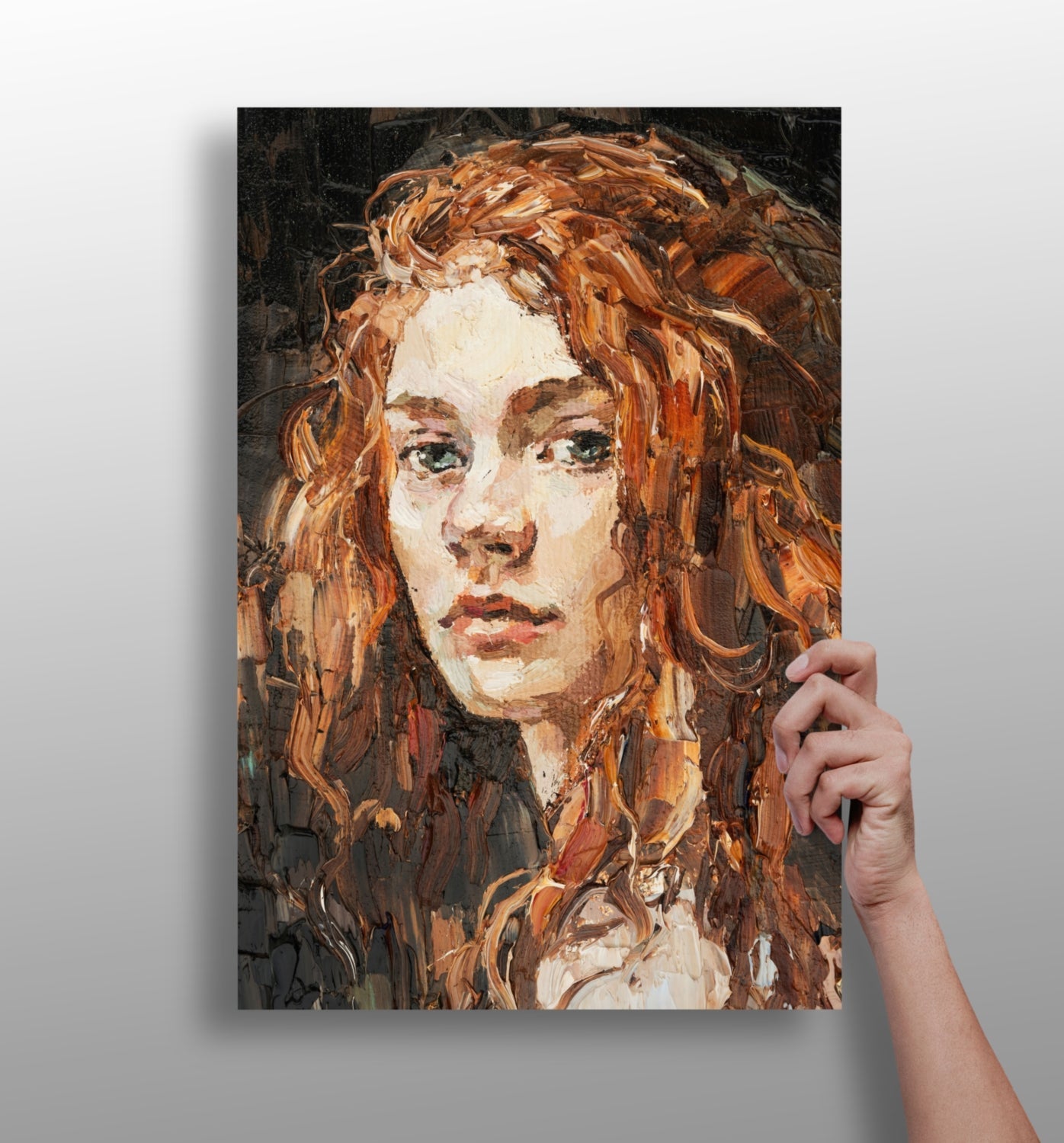Young Woman Portrait Aluminum Print