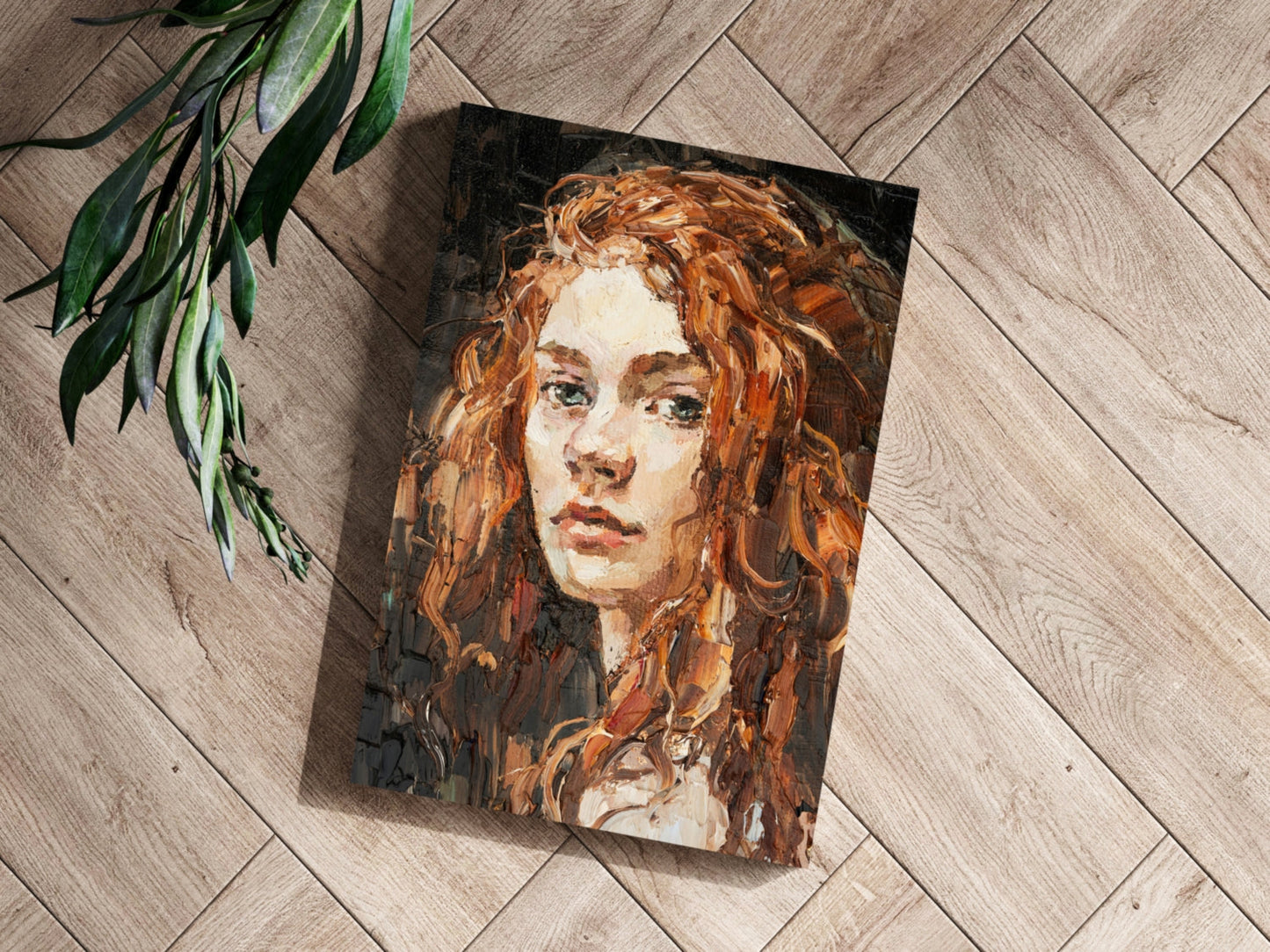 Young Woman Portrait Aluminum Print