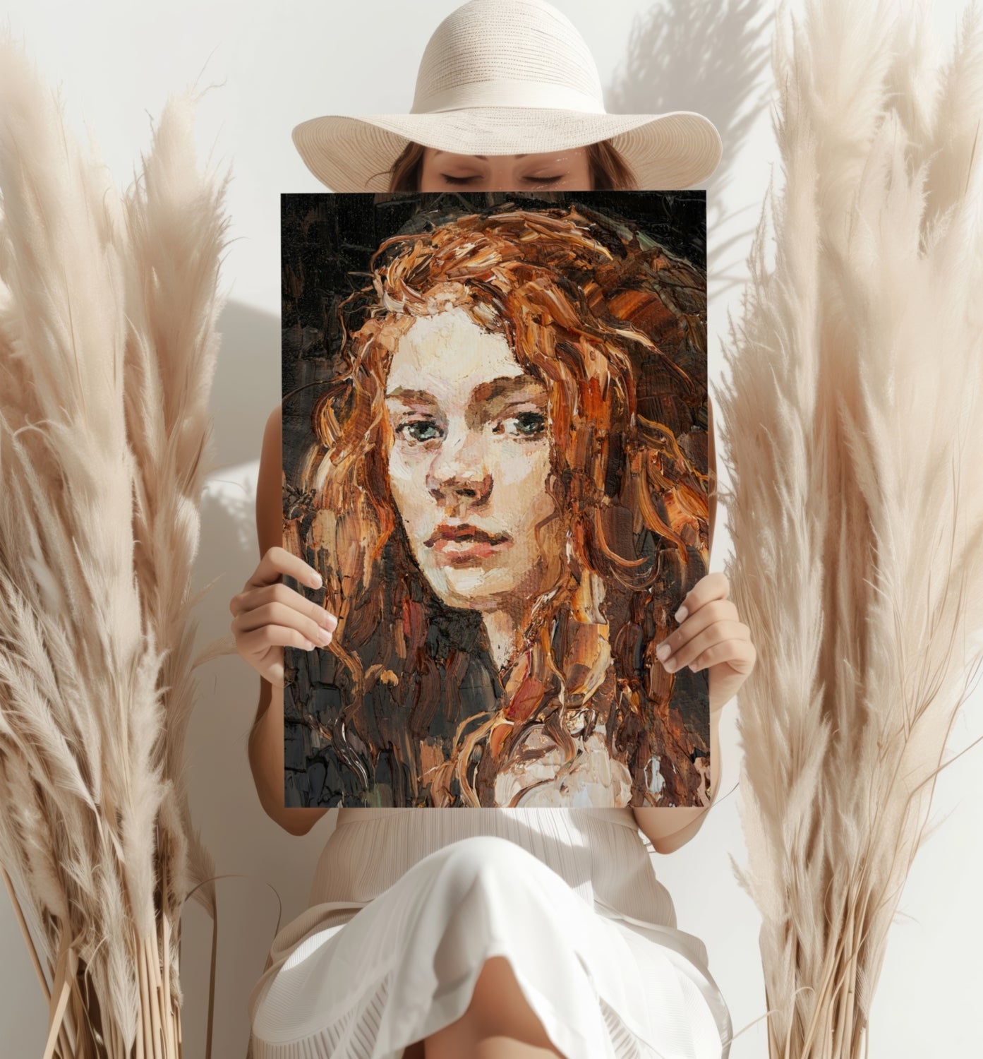 Young Woman Portrait Aluminum Print
