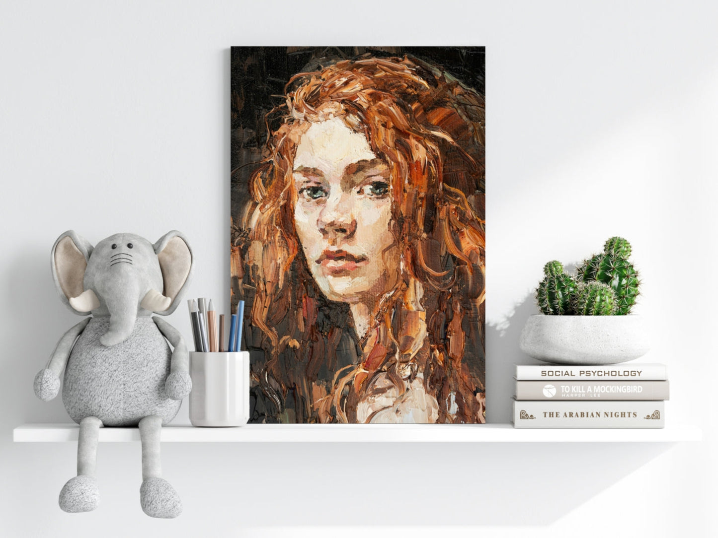 Young Woman Portrait Aluminum Print