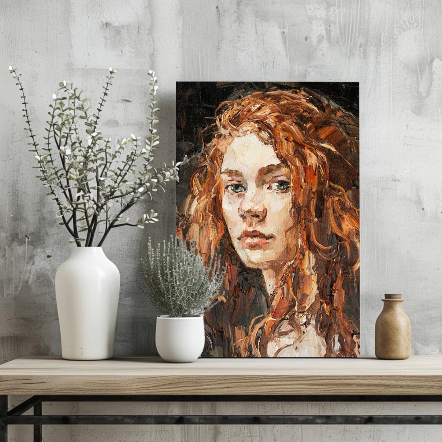 Young Woman Portrait Aluminum Print