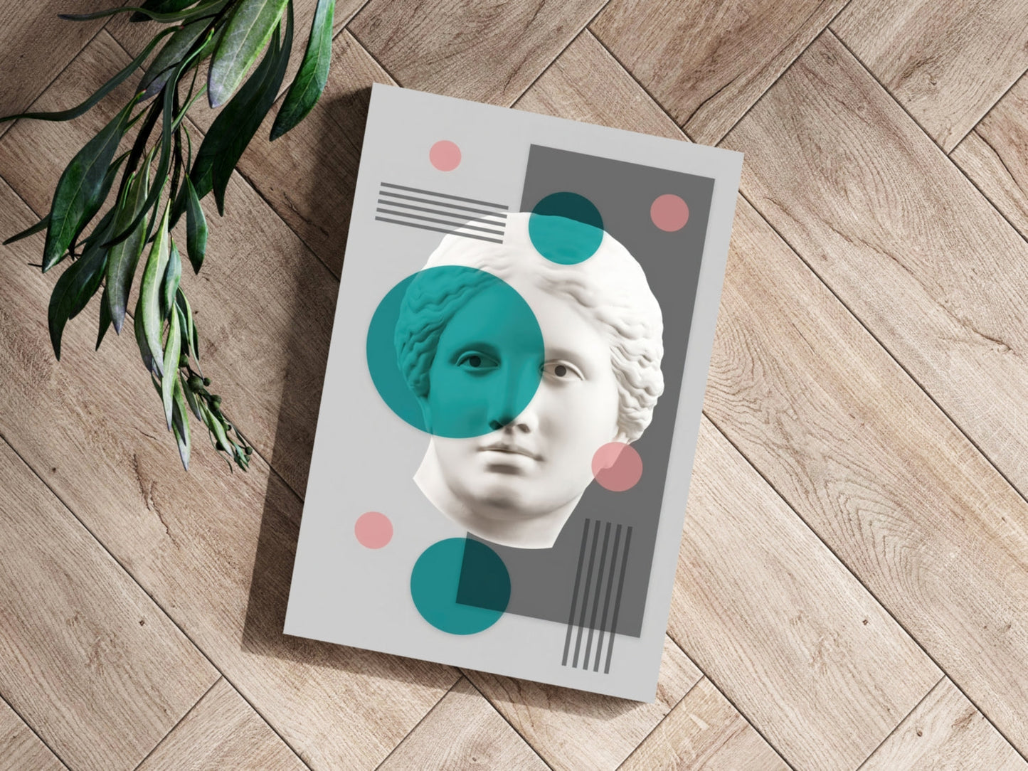 Contemporary Art Statue Head Aluminum Print