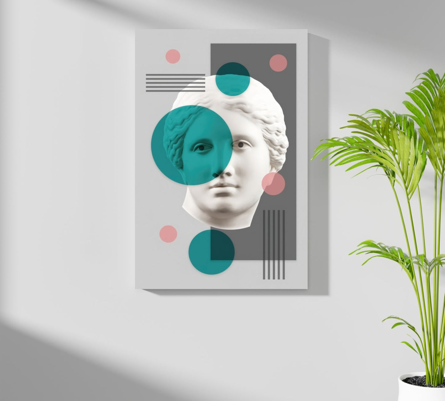 Contemporary Art Statue Head Aluminum Print