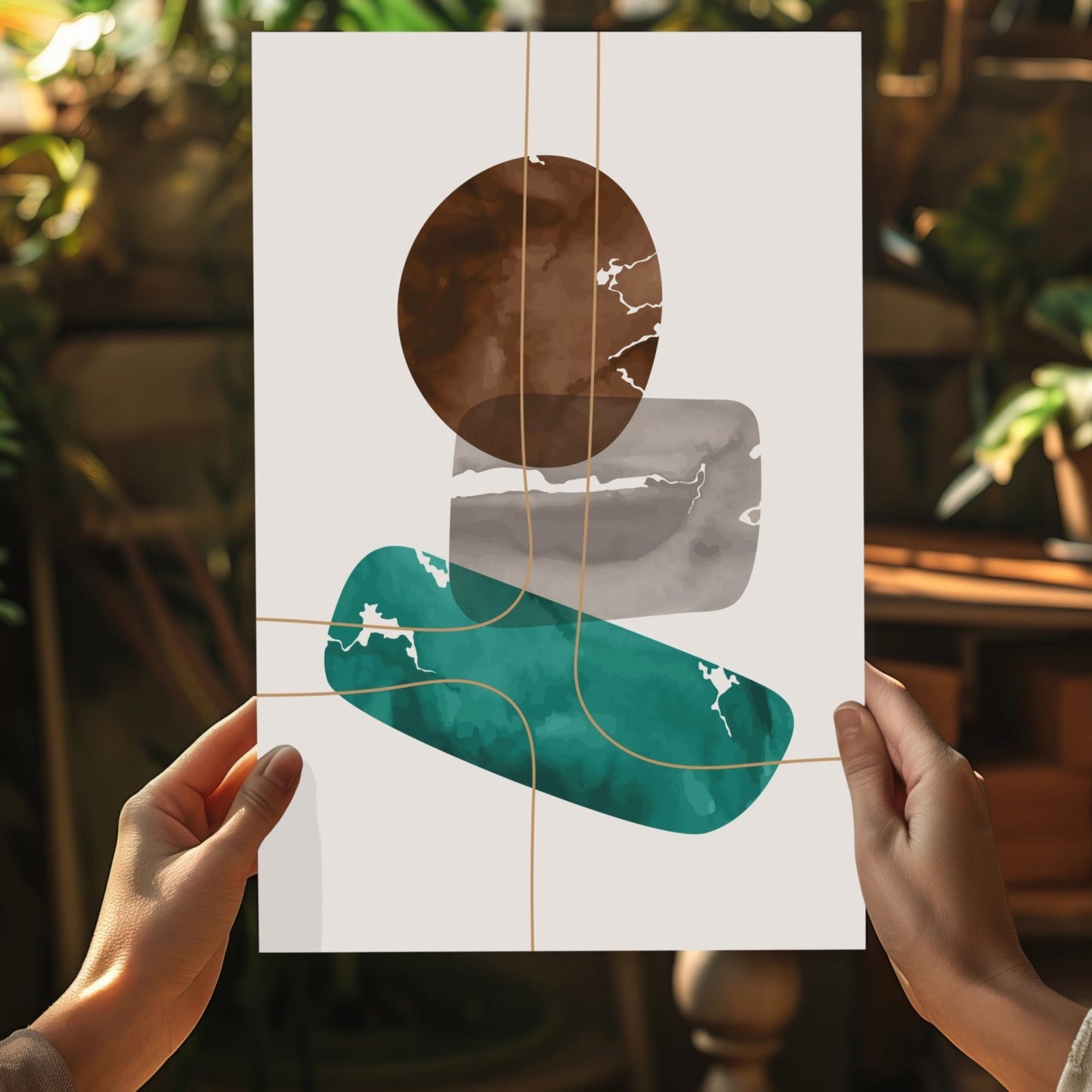 Line Art V5 Aluminum Print