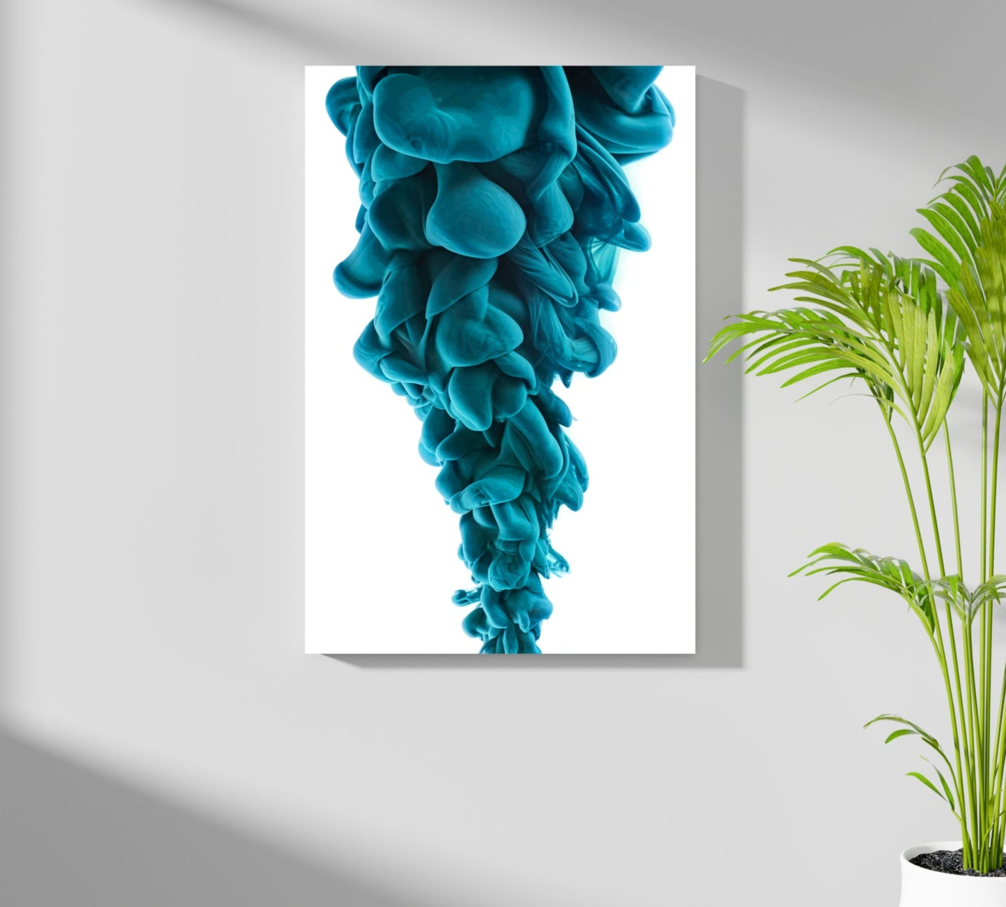 Teal Smoke Aluminum Print