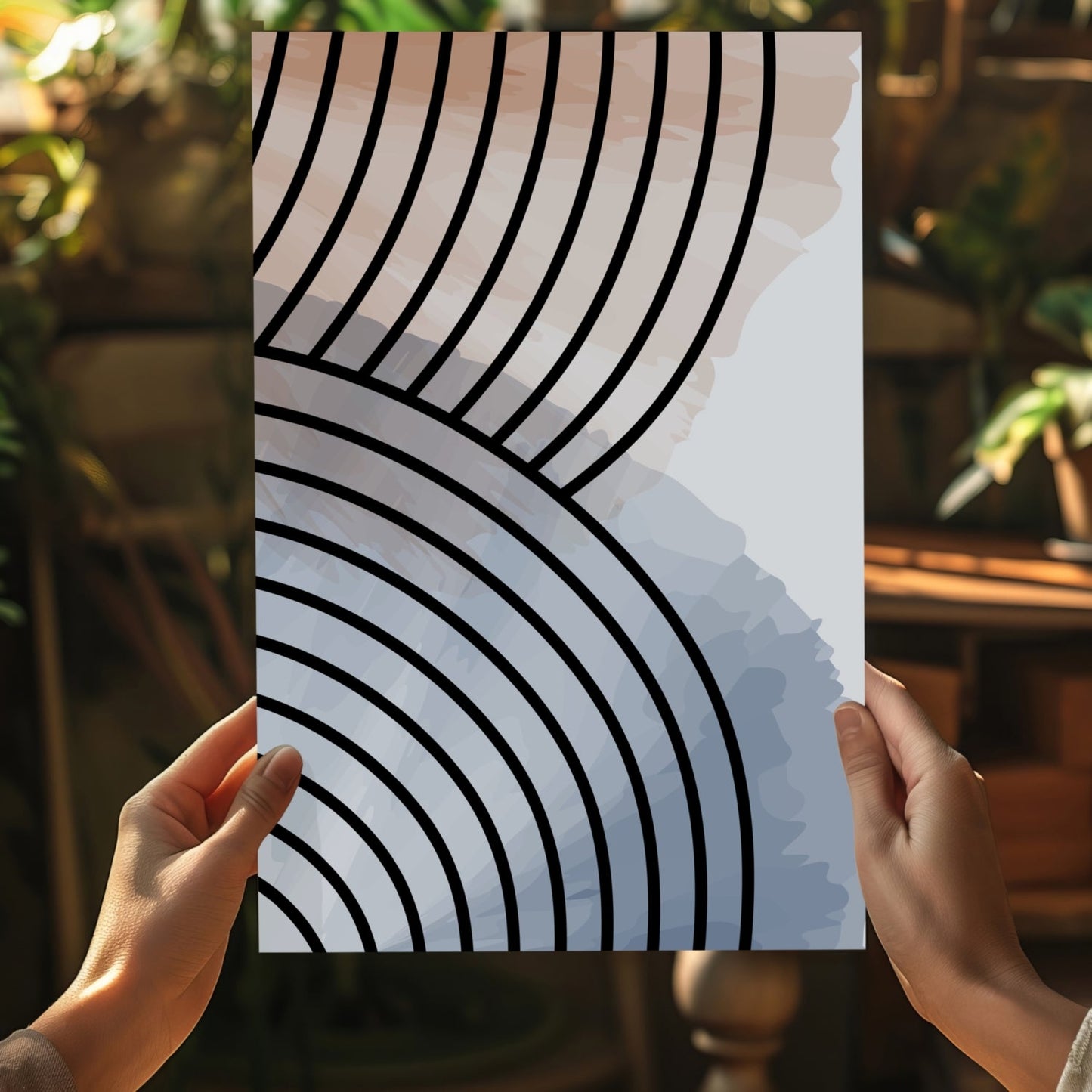 Line Art V14 Aluminum Print