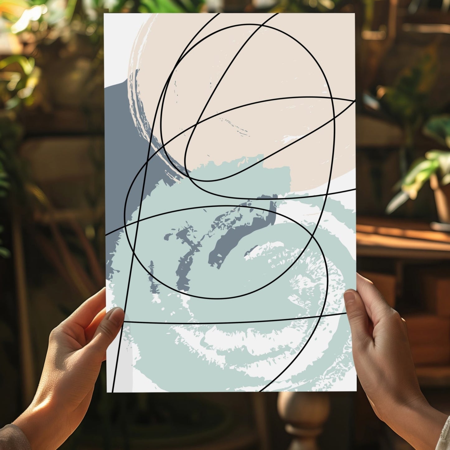 Abstract Lines Aluminum Print