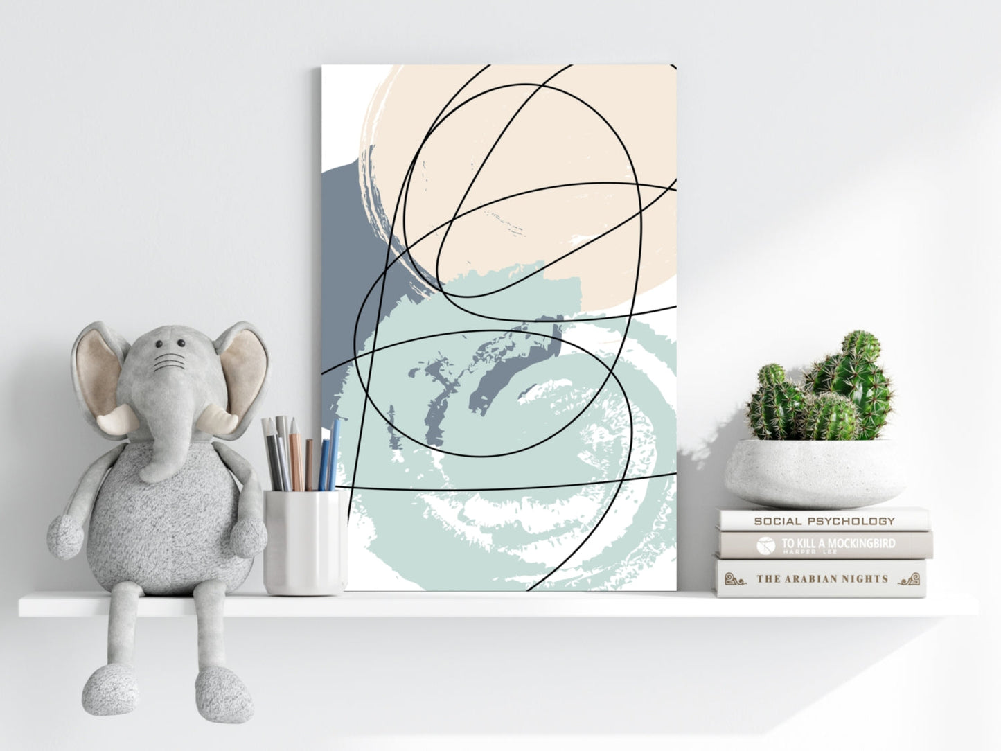 Abstract Lines Aluminum Print
