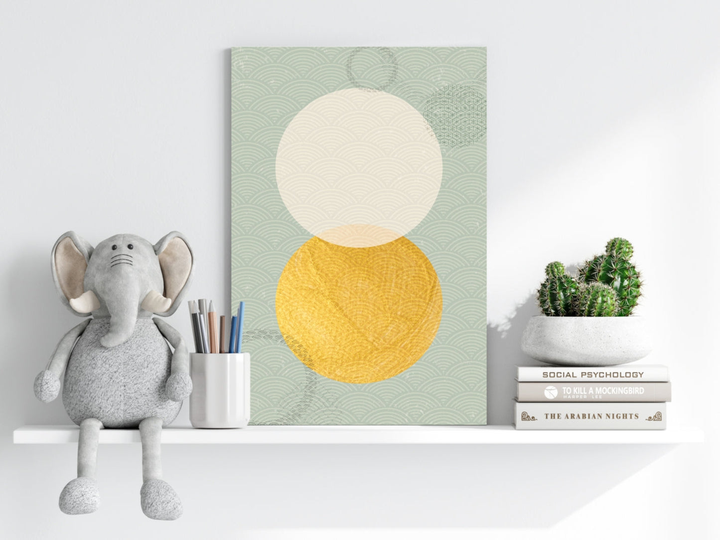 Abstract Art Dots V1 Aluminum Print