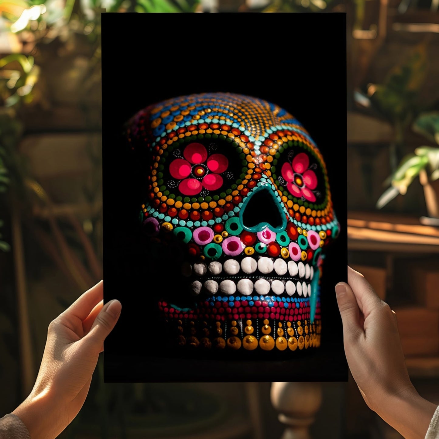 Sugar Skull Aluminum Print
