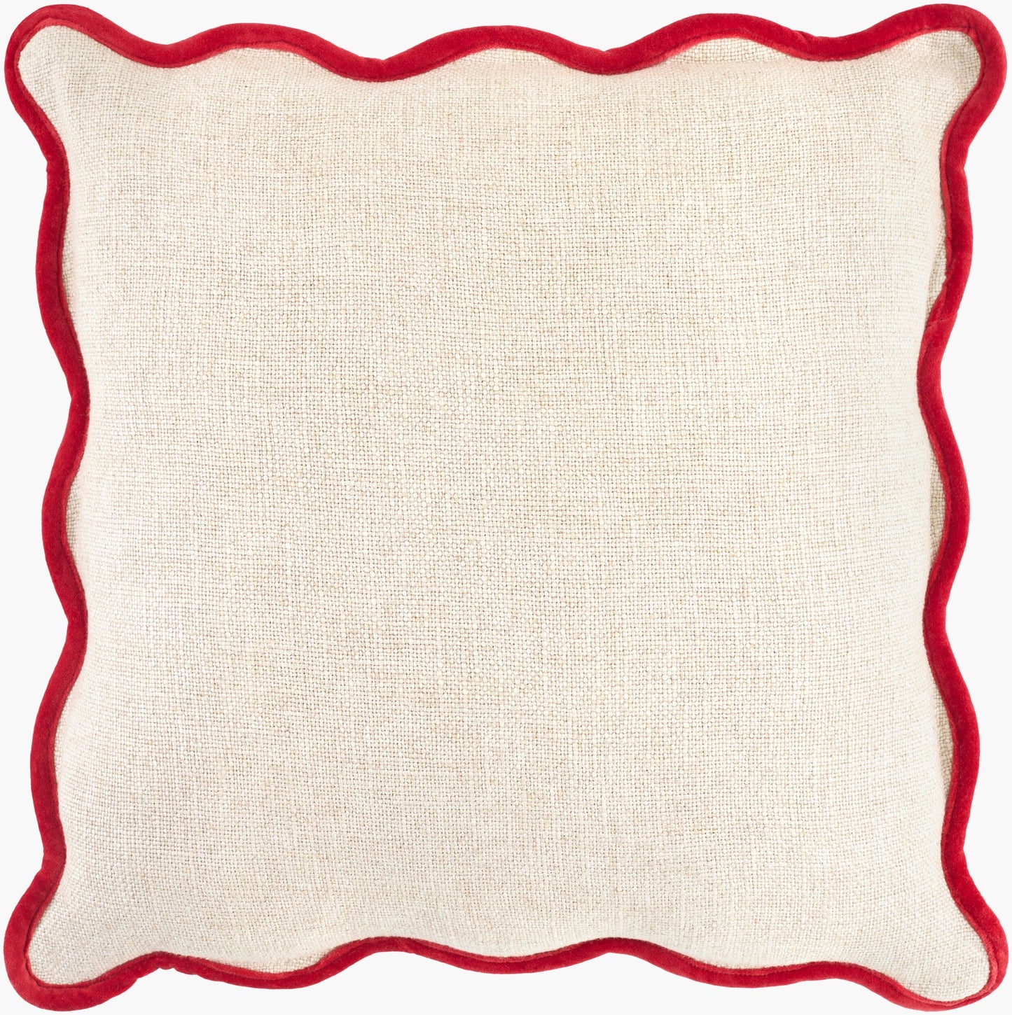 White Modern Accent Pillow with cotton details for sofa bed or accent chair-0