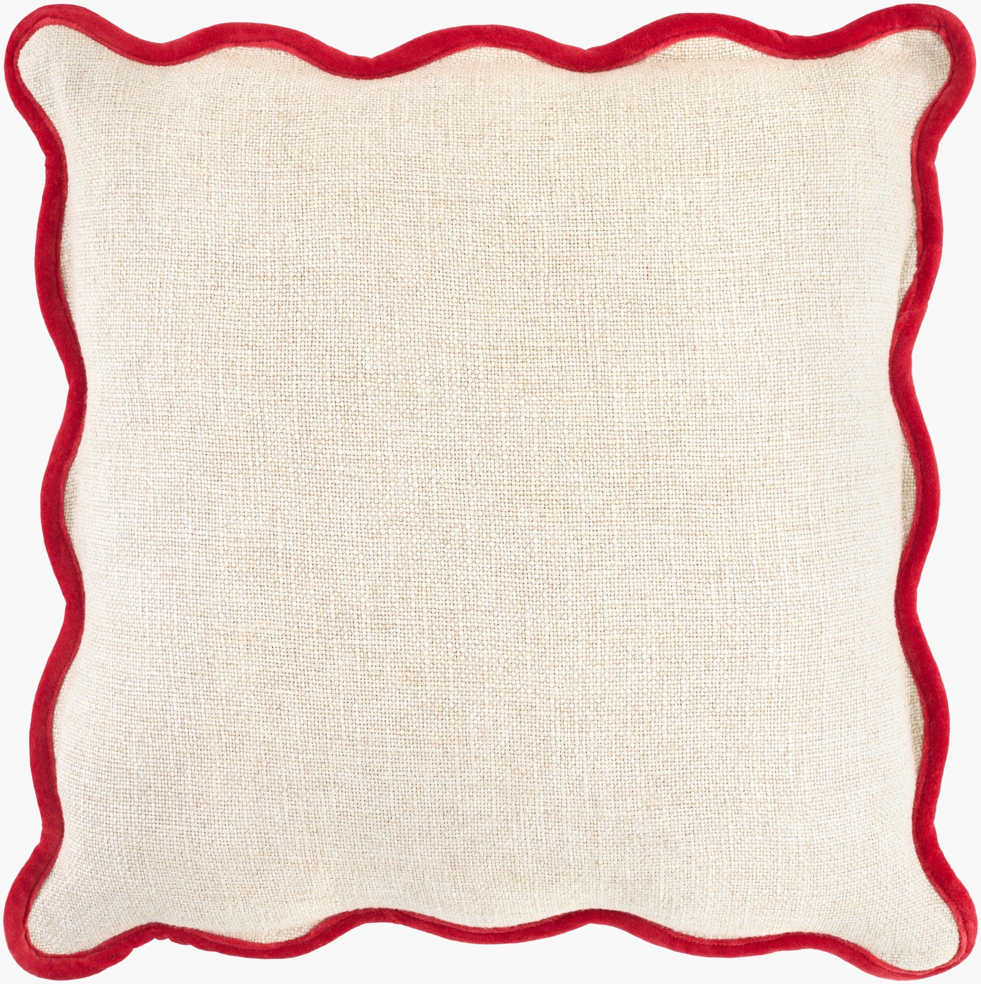White Modern Accent Pillow with cotton details for sofa bed or accent chair-0