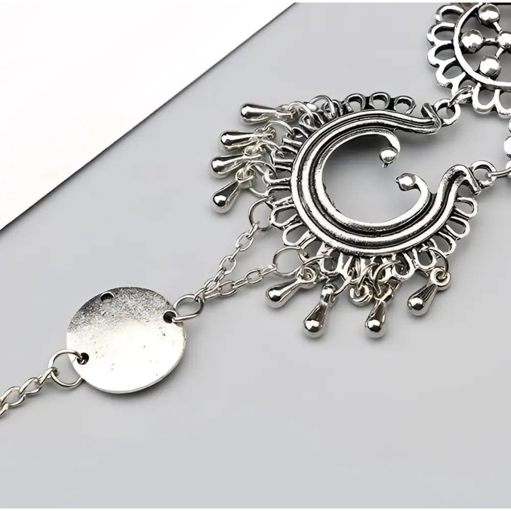 Bohemian Jewelry Antique Silver Flower Foot Chain