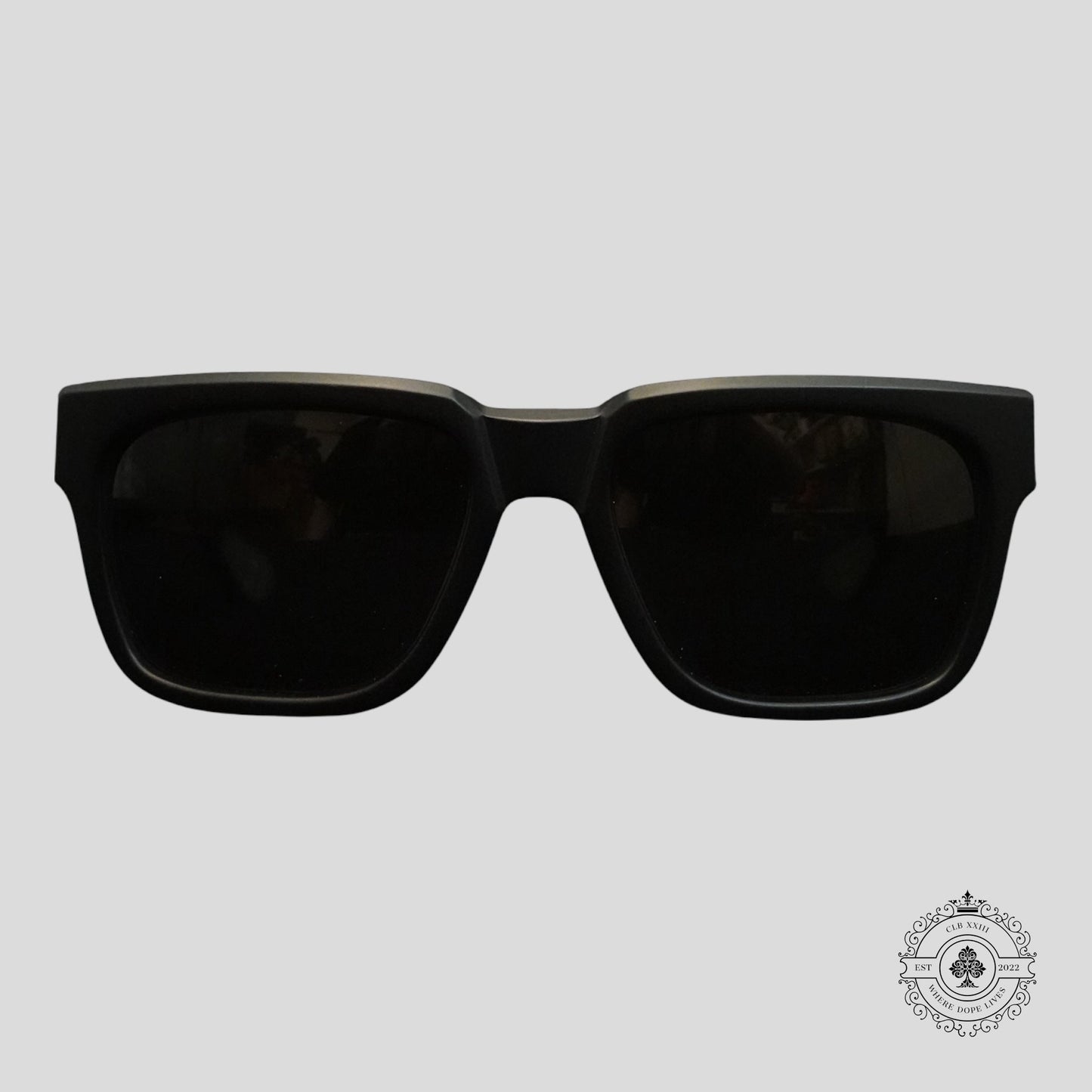 Chrome Hearts Box Officer Sunglasses in Matte Black/Silver