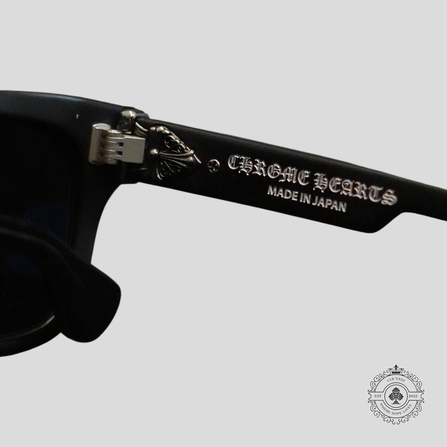 Chrome Hearts Box Officer Sunglasses in Matte Black/Silver