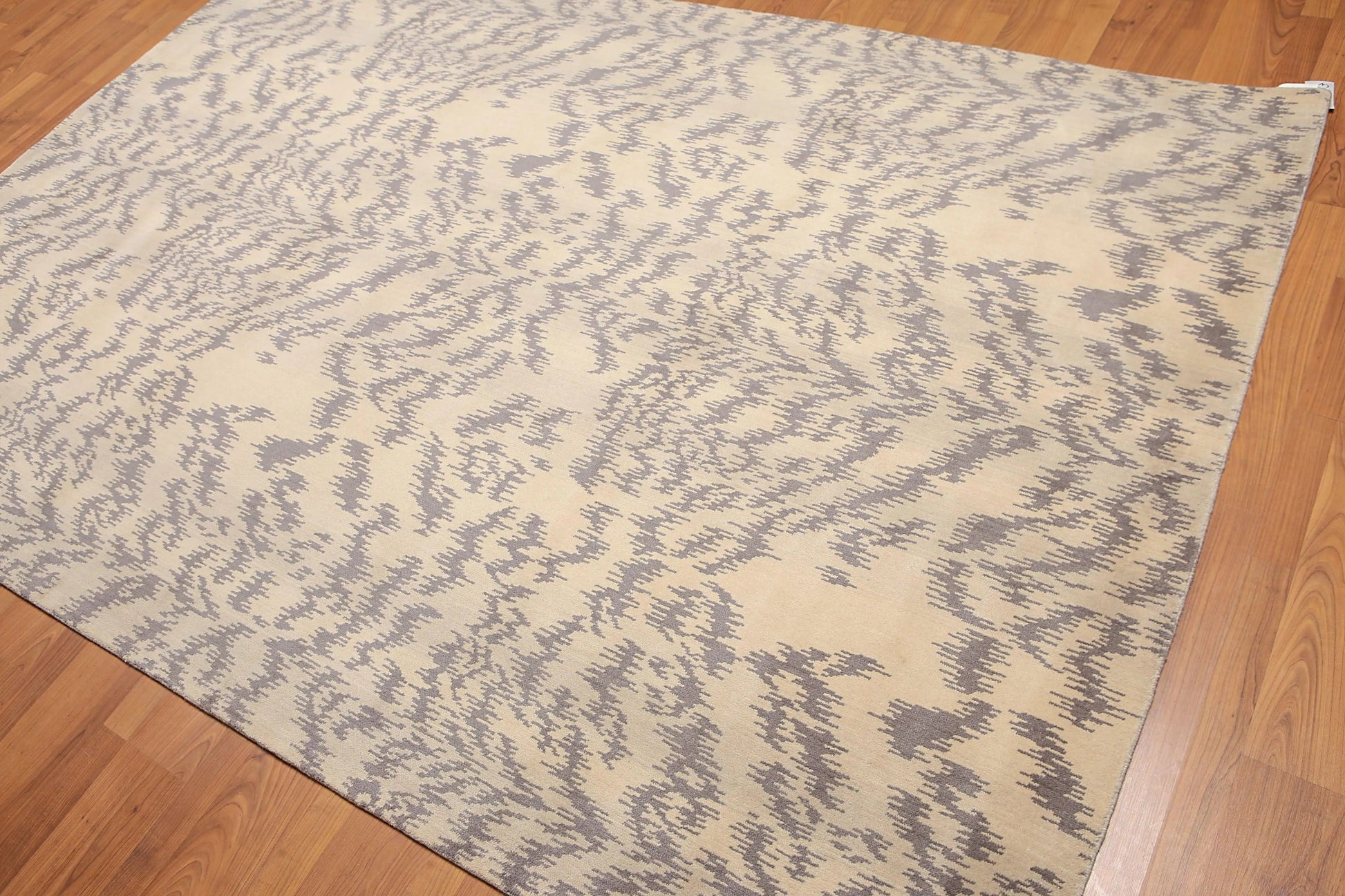 6' x 9' Hand Knotted Modern Abstract 100% Wool Area rug Beige-1