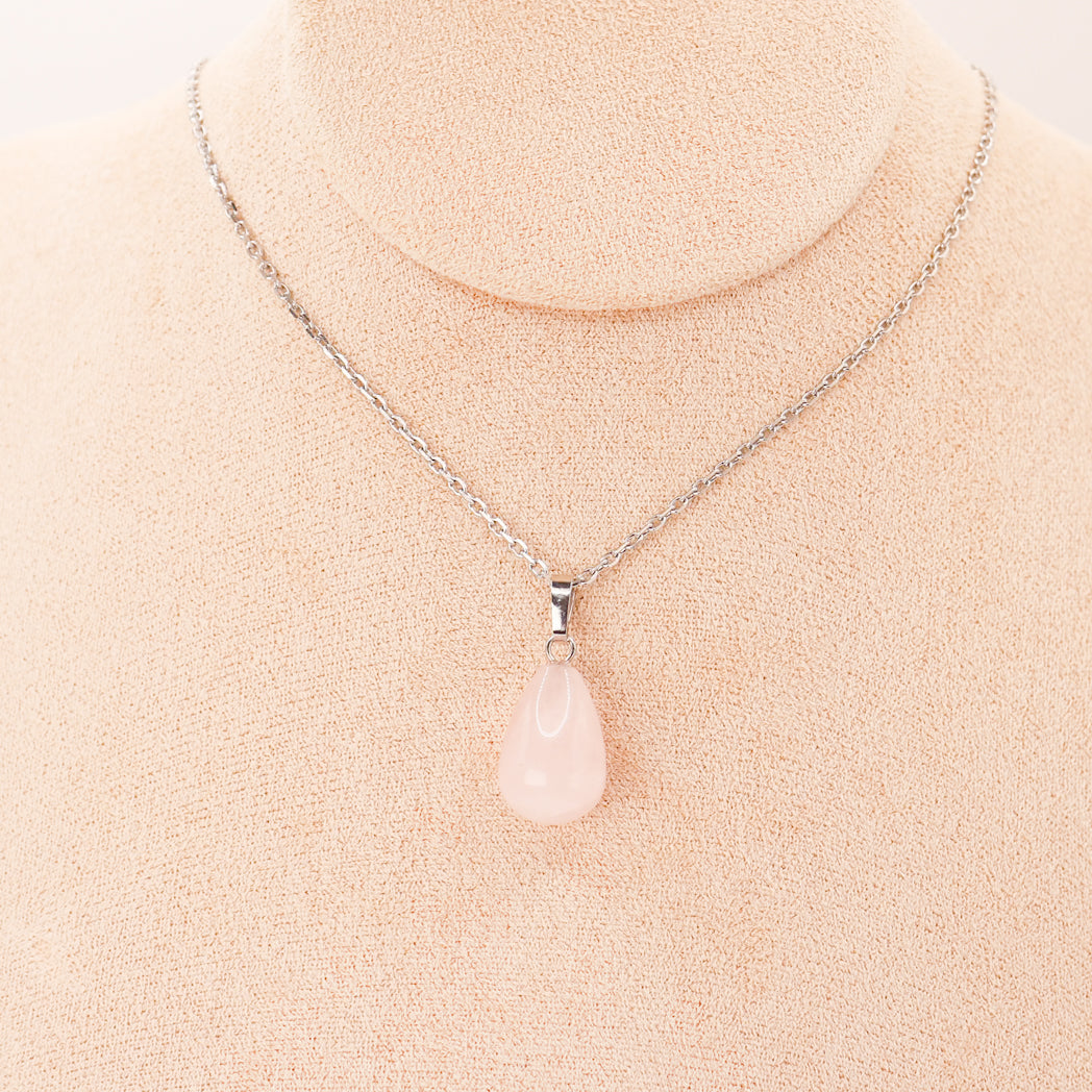 Rose Quartz Drop Pendant-2