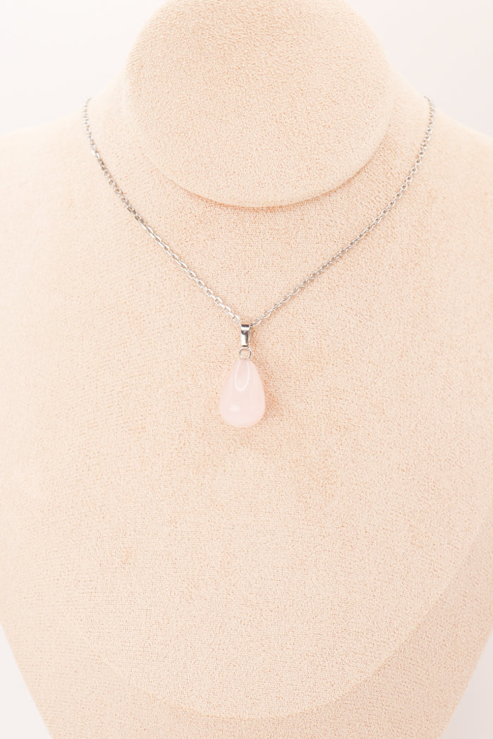 Rose Quartz Drop Pendant-3