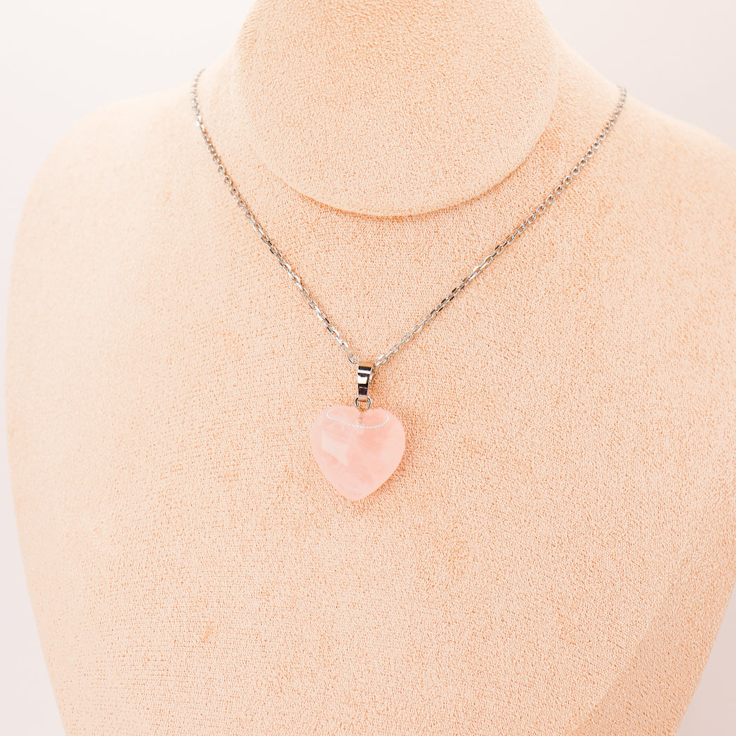 Rose Quartz Heart Pendant