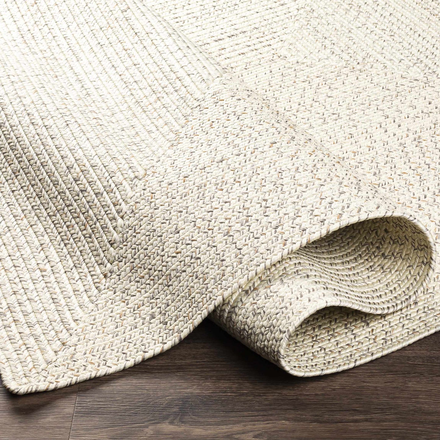 Beige Braided Faux Jute Rug-4