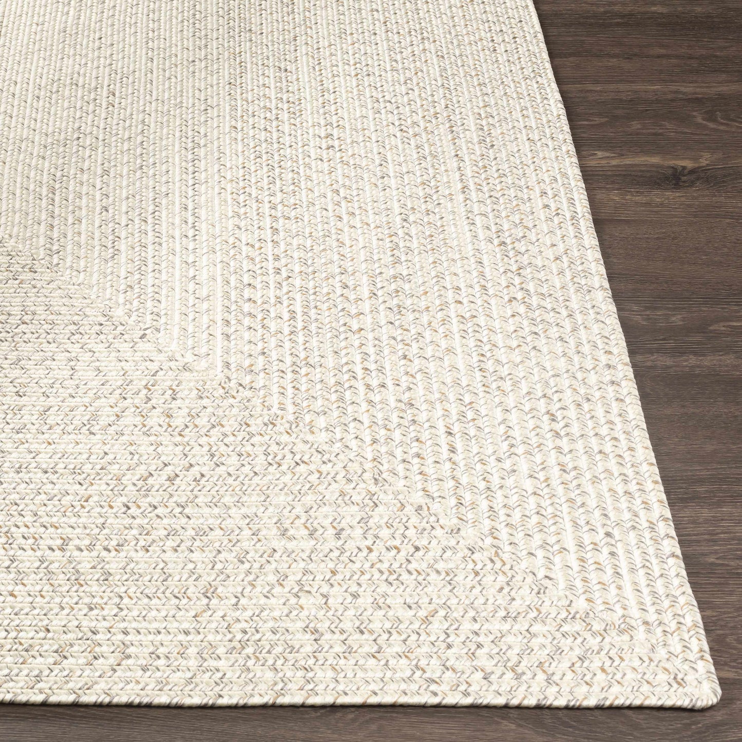 Beige Braided Faux Jute Rug-3