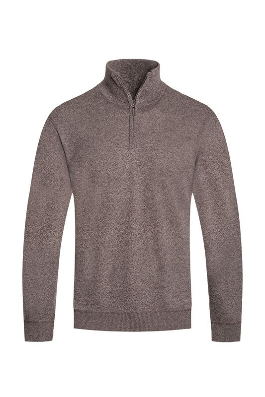 brown Men's Quarter Zip Sweater
Knit Sweater
Standard Pockets
Collar and Cuffs
Regular Fit
Model is 5'11 wearing a Large


Men's Quarter Zip Sweater color options: White, Brown, Maroon, Black, Grey, Navy Blue and Charcoal colors ~*
Made In: Imported