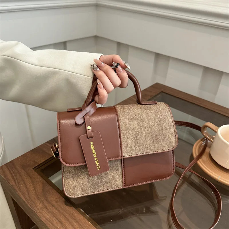 brown bu leather handbag classy