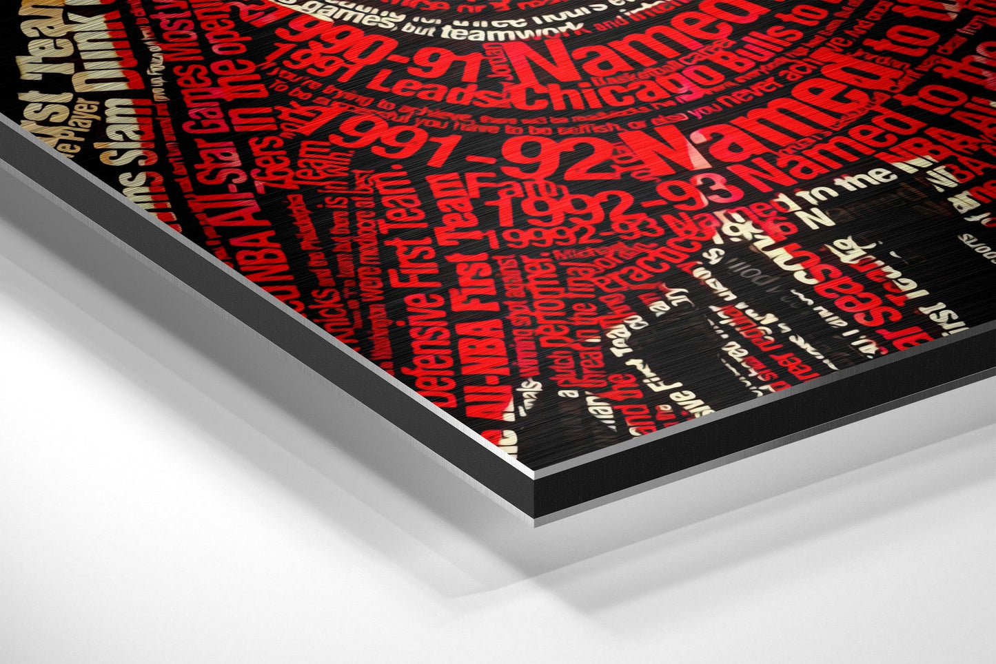 Micheal Jordan Brushed Aluminium Dibond Wall Art