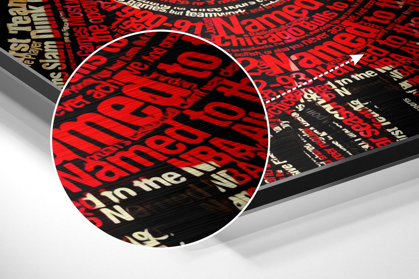 Micheal Jordan Brushed Aluminium Dibond Wall Art