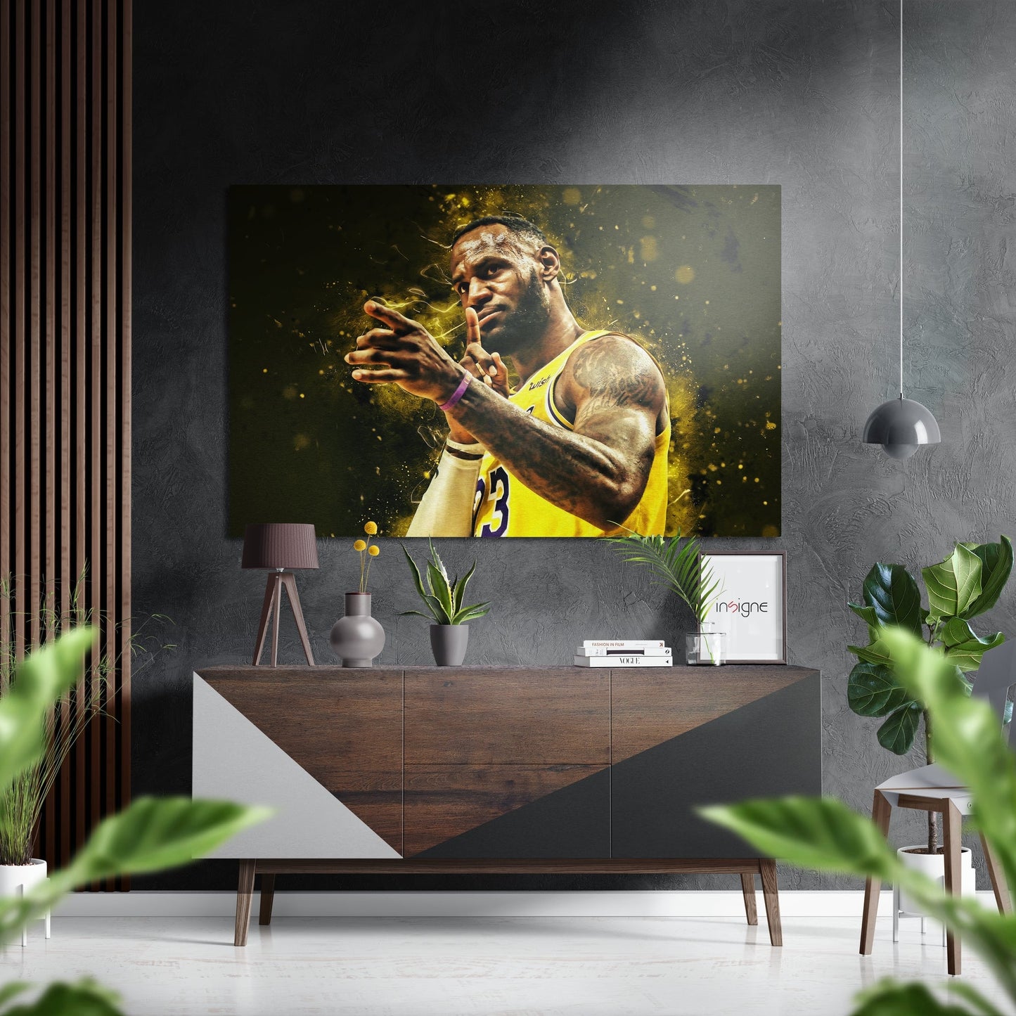 LeBron James Brushed Aluminium Dibond Wall Art