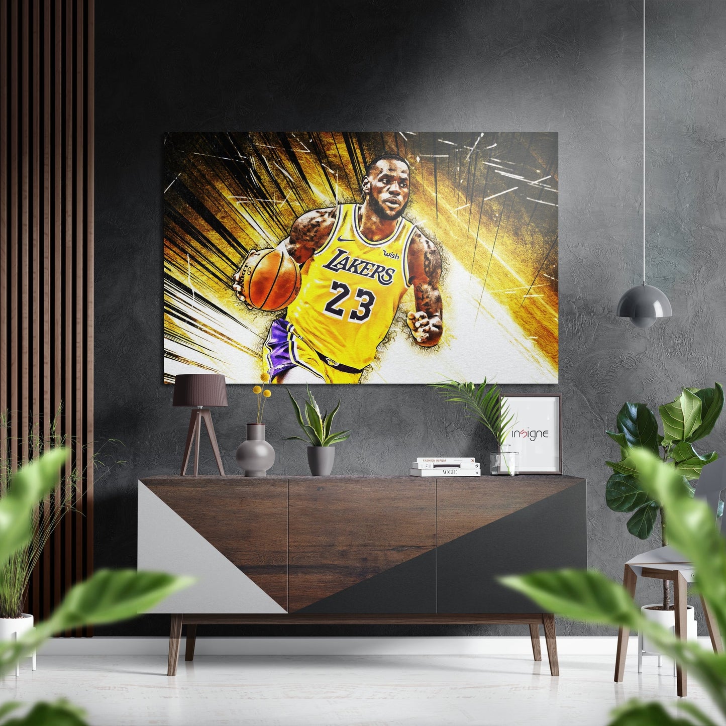 LeBron James Brushed Aluminium Dibond Wall Art