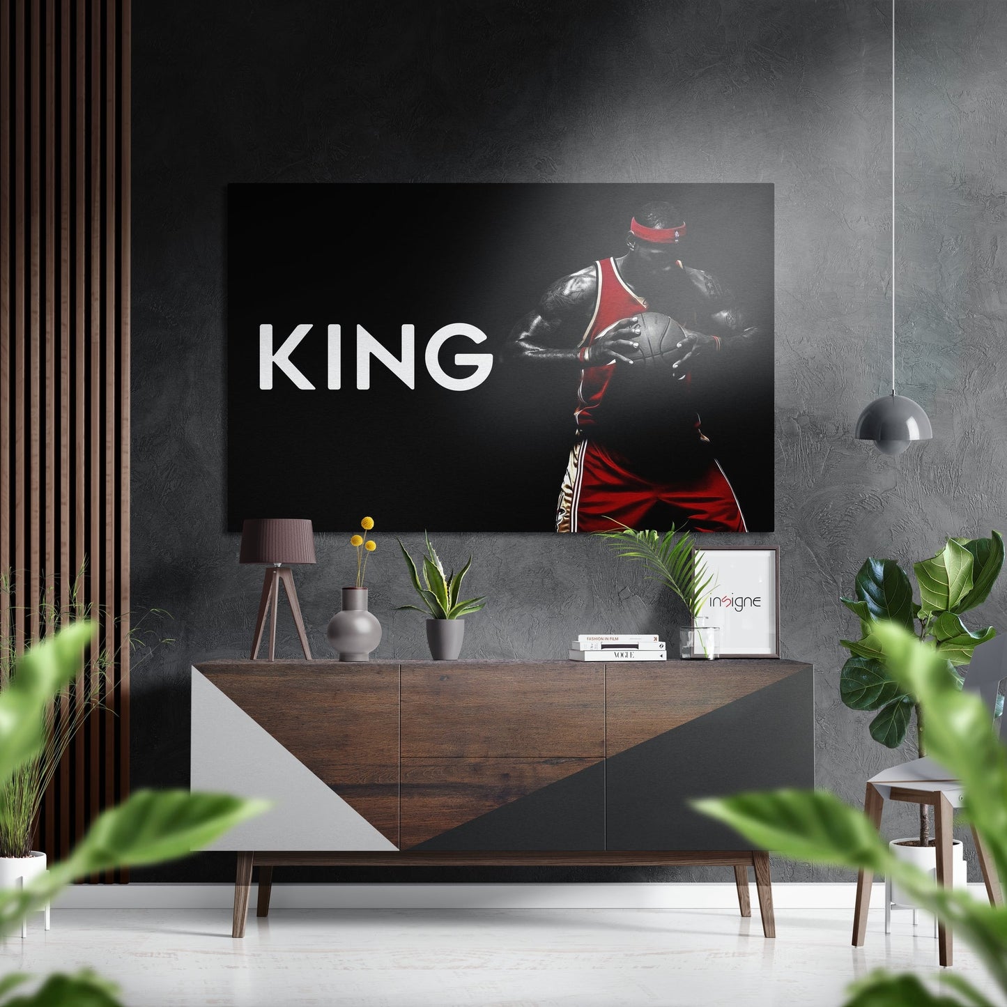 LeBron James Brushed Aluminium Dibond Wall Art