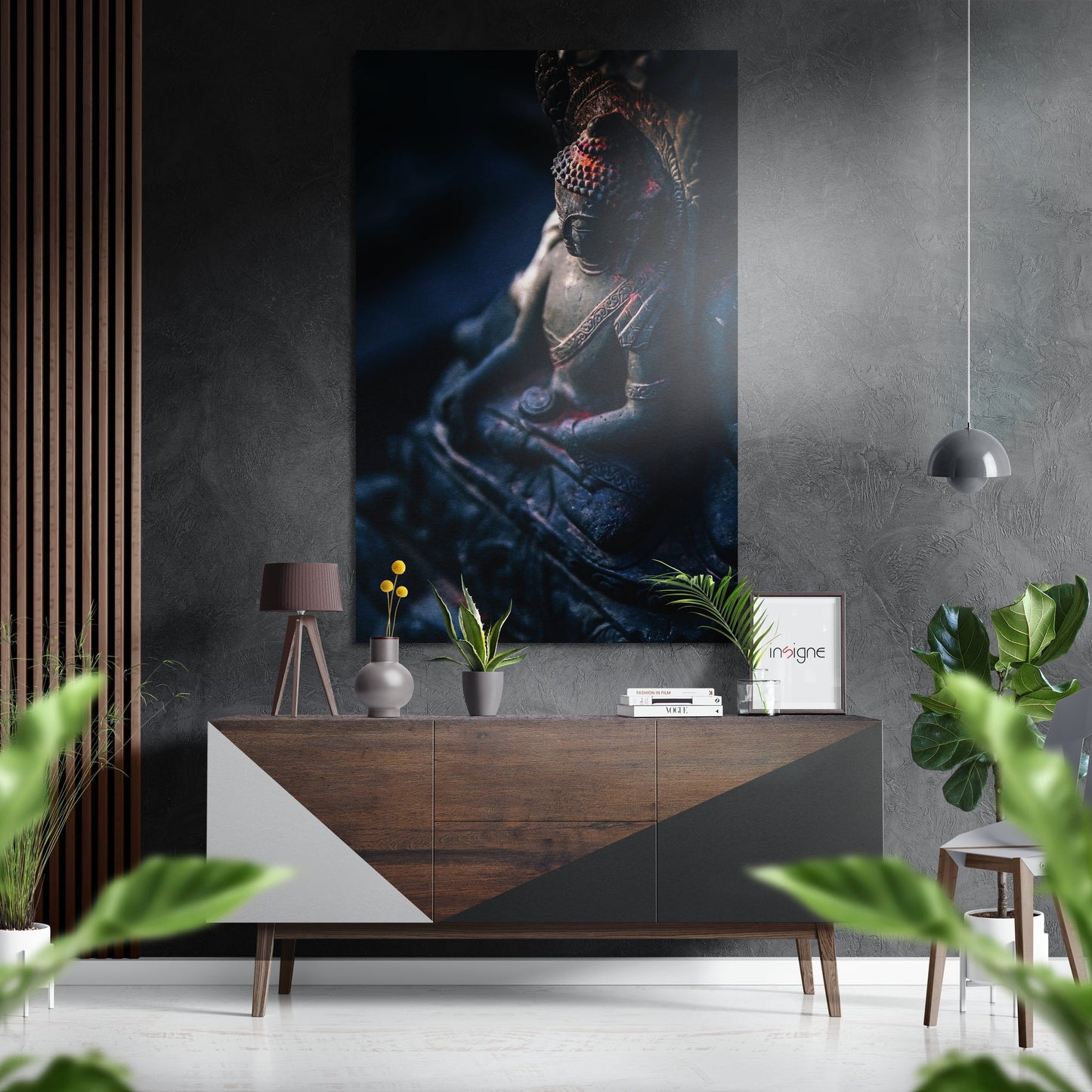 Budha Brushed Aluminium Dibond Wall Art