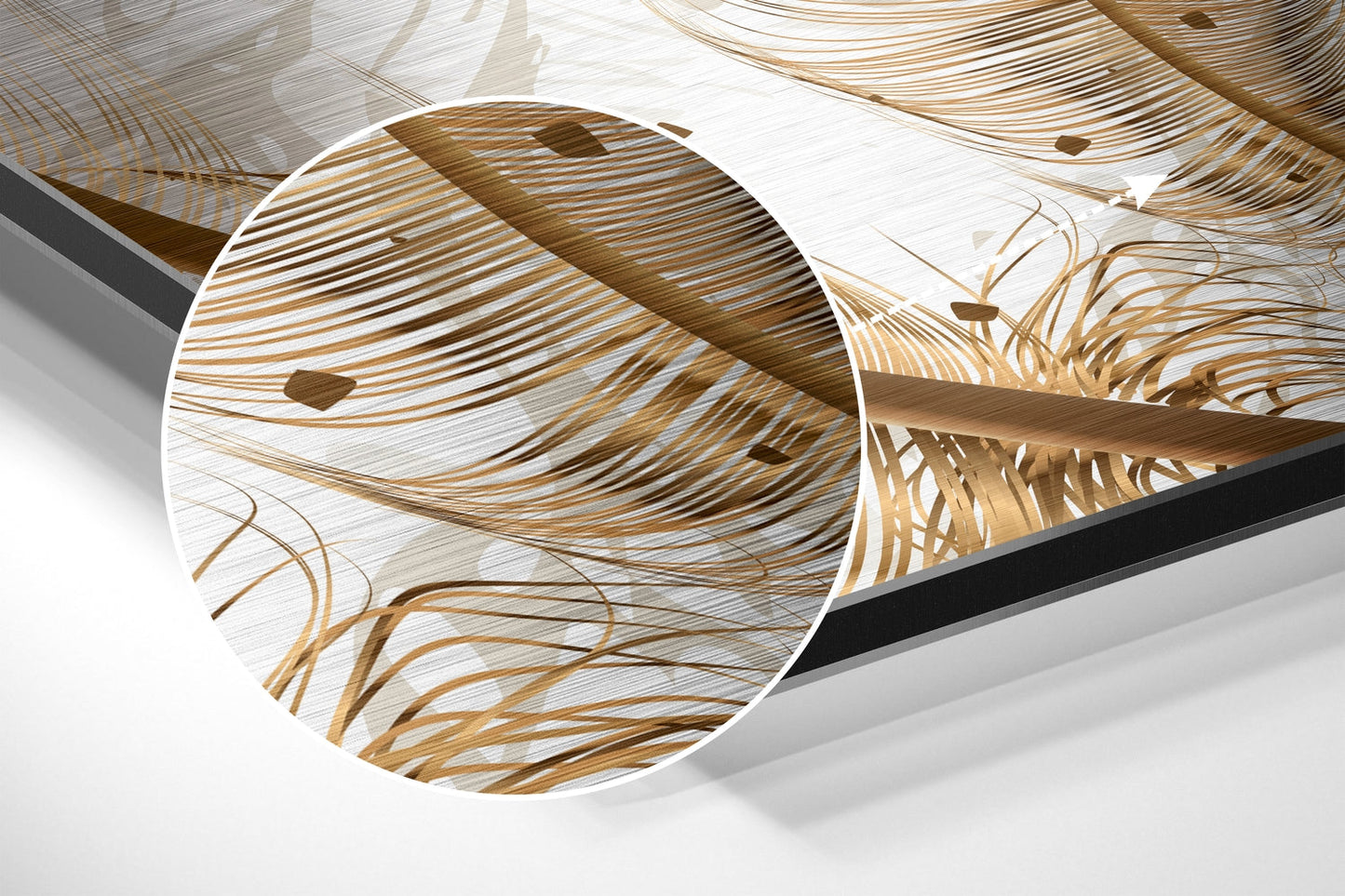 Feathers Brushed Aluminium Dibond Wall Art